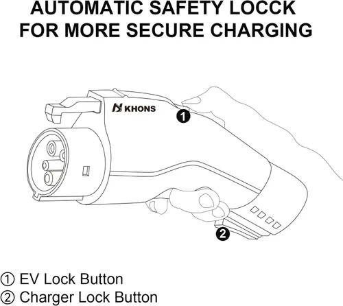 Miniatura 9 de KHONS Adaptador para Tesla a J1772 Adaptador Max 60A 250V Compatible con Tesla Móvil/Conectores de Pared, Cargadores de Destino Adaptador