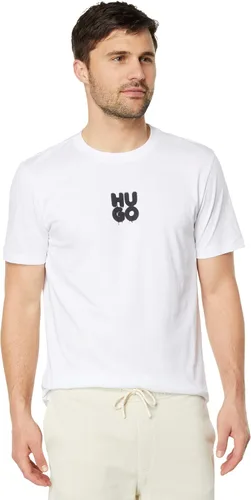 HUGO Camiseta de manga corta con logotipo rociado para hombre