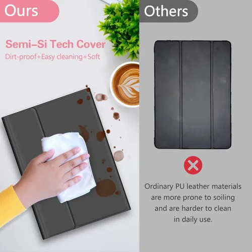 Miniatura 3 de Funda para Galaxy Tab A9 Plus con teclado 5G de 11 pulgadas 2023 (SM-X210/X216/X218), funda de teclado de tableta desmontable retroiluminada de 7