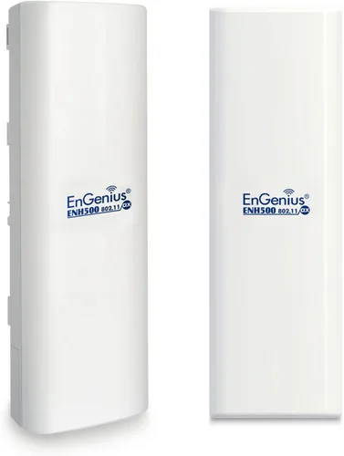 EnGenius ENH500-AX KIT 5GHz Wi-Fi 6 (802.11ax) 2x2 Puente inalámbrico para exteriores, hasta 1,200 Mbps, alta potencia de transmisión de 26 dBm,