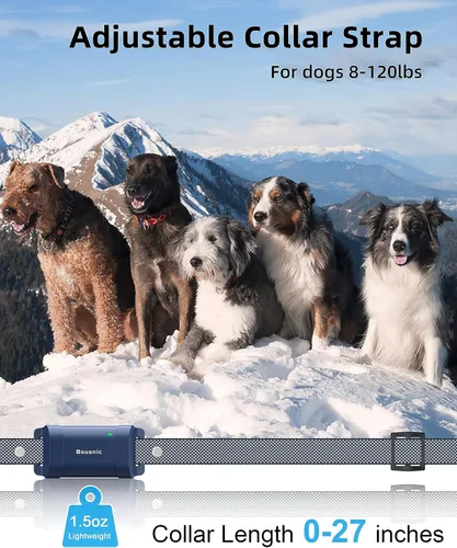 Miniatura 4 de Bousnic Collar de choque para perro con control remoto, [Nueva edición] Collar de entrenamiento de perros de 4000 pies para perros grandes, medianos