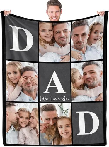 Miniatura 18 de ShineSand envía al día siguiente, cobija personalizada con texto de foto - impresa en EE. UU., cobijas con fotos personalizadas, regalos de Navidad