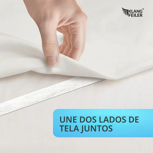 Miniatura 5 de Klangfeiler® Tela de dobladillo para planchar, 0.75 pulgadas x 32 yardas, extrafuerte, requiere planchado