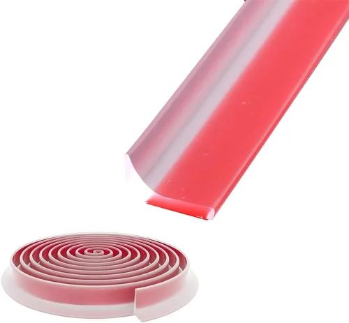 Miniatura 9 de Presa de agua para umbral de ducha, barrera impermeable de silicona autoadhesiva para baño y cocina, ducha, protección para separación seca y Blanco