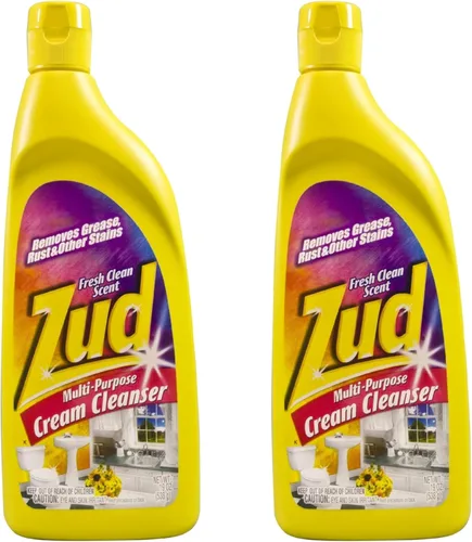 Zud Limpiador en crema (paquete de 2) – Fórmula de limpiador de baño/sin blanqueador para superficies brillantes/elimina el óxido, manchas de agua