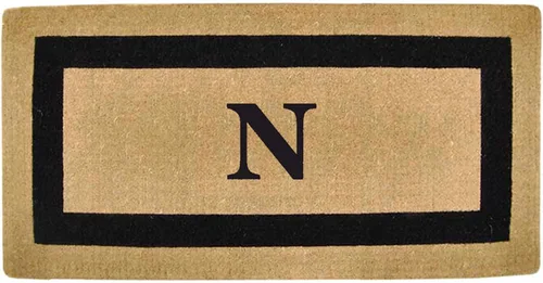 Miniatura 81 de Tapete de fibra de coco natural, para puerta de entrada, rectangular, resistente, para patio, atrapador de suciedad antideslizante, decoración
