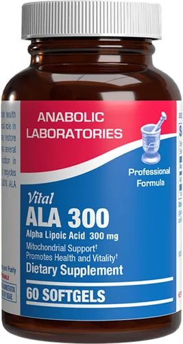 Ácido alfa lipoico 300 mg – Fórmula clínica ALA Suplemento para hígado ojo cerebro mitocondrias energía antioxidante y apoyo nervioso – Cápsulas