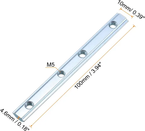 Miniatura 2 de uxcell Conector de línea recta, 4 soportes de junta interior de 3.9 pulgadas con tornillos M5 para perfil de extrusión de aluminio serie 2020