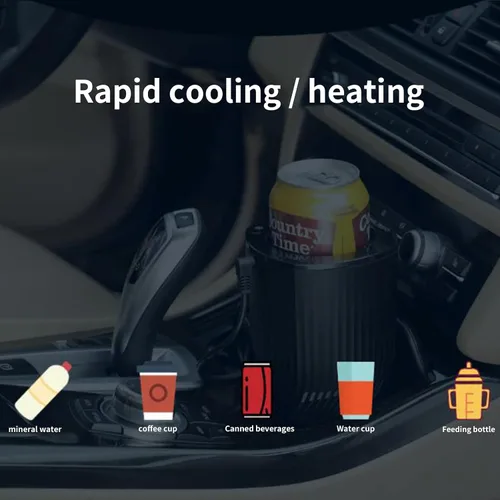 Miniatura 5 de Smart 2 en 1 calentador de taza de coche enfriador de taza de viaje calentada, control de temperatura, calentador de café de coche taza de café