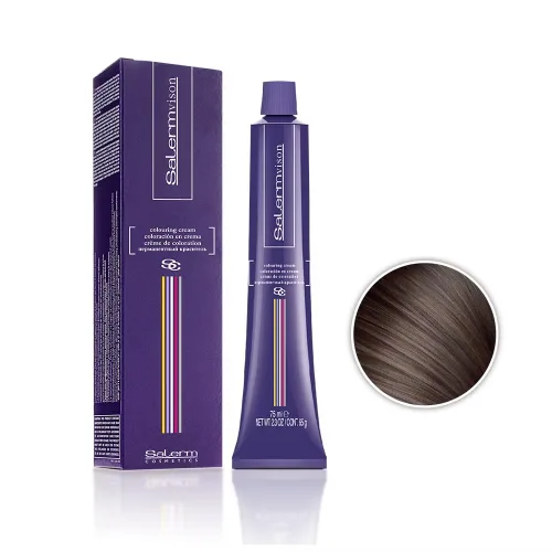 Miniatura 2 de Salerm vision Crema para colorear el cabello #5 marrón claro para unisex, 2.3 onzas/2.5 fl oz