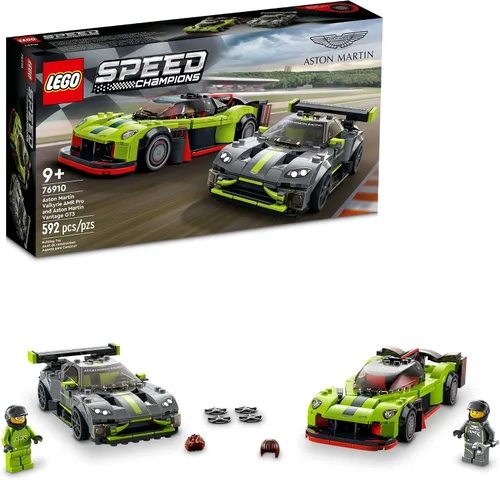 LEGO Speed Champions Aston Martin Valkyrie AMR Pro y Vantage GT3 2 modelo coleccionable 76910 – Juego de autos de carreras y juguetes, incluye 2