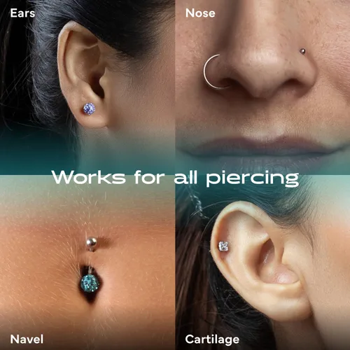 Miniatura 6 de Studex Gel para el cuidado de los piercings de oído – Gel de cuidado posterior con extracto de aloe calmante para proteger la piel y promover