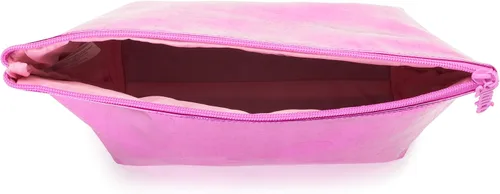 Miniatura 5 de Juicy Couture Bolsa de maquillaje rosa intenso, organizador de cosméticos, artículos esenciales de viaje, con cremallera, cuña brillante