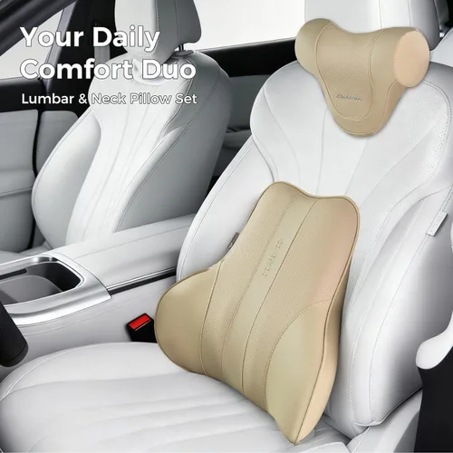 Miniatura 8 de Coverado Almohada de apoyo lumbar para automóvil, almohada ergonómica de espuma viscoelástica para silla de oficina, nuevo cojín de respaldo