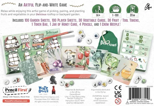 Miniatura 5 de Pencil First Games Delicioso juego de cartas: un ingenioso juego de jardinería con frutas y verduras para 1-100 jugadores