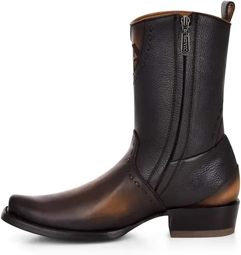 Miniatura 4 de Cuadra Botas para hombre en cuero genuino negro