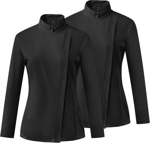 Miniatura 8 de Ubon Chaqueta de Chef para Mujer con Ventilación de Malla Lateral y Cremallera