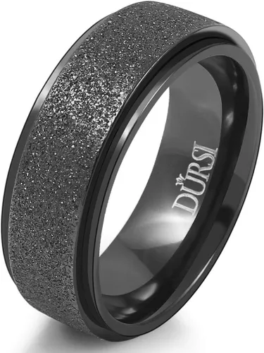 Miniatura 12 de Anillo giratorio para mujer y hombre de acero inoxidable con acabado de lijado para ansiedad, 6 mm / 8 mm