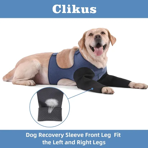 Miniatura 2 de Mangas para perros para heridas ambas patas delanteras, alternativa al collar de cono, manga de recuperación de perro resistente a la abrasión