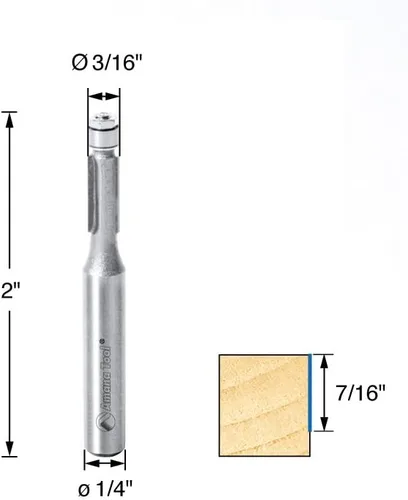 Miniatura 2 de Amana Tool - MR0102 Punta de Carburo en Miniatura Empotrada 3/16 Dia x 7/16 x 1/4" Vástago w
