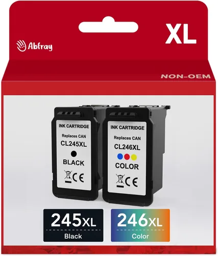 Abfray Cartucho de tinta remanufacturado de repuesto para Canon 245XL 246XL Paquete combinado de cartucho de tinta para PIXMA MG2420 MG2520 MG2522