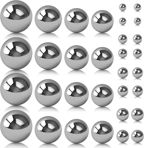 Miniatura 9 de SATINIOR Bolas para hacer anillos de moneda, bola de mancha de puño de mono, surtido de 3/4, 5/8, 9/16, 1/2, 7/16, 3/8, 5/16 y 1/4 pulgadas, bola