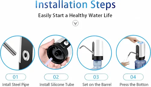 Miniatura 3 de Dispensador de agua para botella de 5 galones, dispensador de agua inalámbrico USB para niños, dispensador de agua portátil de 5 galones