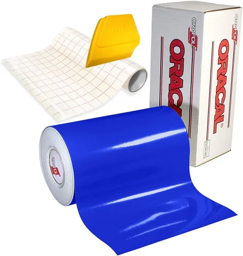 Miniatura 19 de ORACAL 651 Vinilo adhesivo de alto brillo para manualidades, rollo de 15 x 1 pie con rollo de papel de transferencia de 12 x 24 pulgadas y escobilla