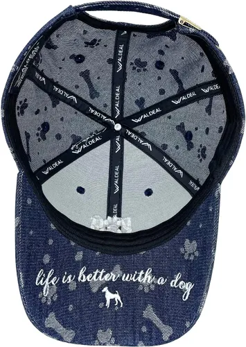 Miniatura 5 de Waldeal Gorra bordada de béisbol con diseño de perro para mujer, diseño de pata de jacquard, regalo para amantes