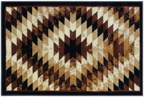 Masada Rugs, Stephanie Collection - Alfombra de área del suroeste de nativos americanos, diseño envejecido, 1106, marrón, negro, beige (2 pies x 3