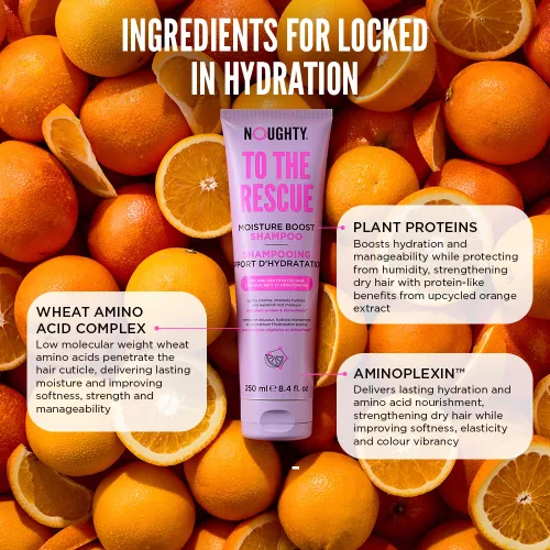 Miniatura 10 de Noughty Champú para aumentar la humedad 97% natural, para limpiar y reponer suavemente la humedad perdida con almendras dulces y semillas