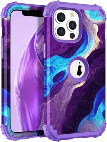 Miniatura 30 de Hocase Funda para iPhone SE 2022/2020, resistente a prueba de golpes, de plástico duro+goma de silicona, funda protectora híbrida para iPhone SE
