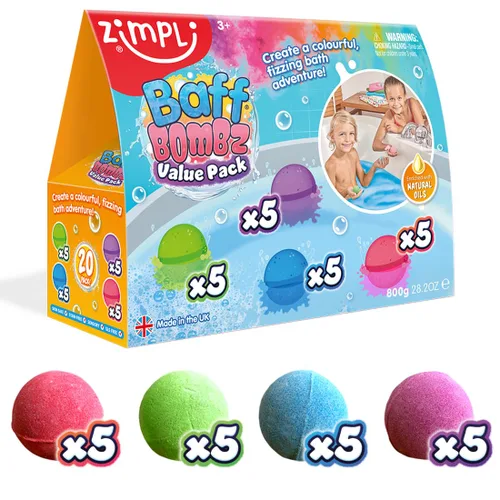 20 bombas de baño, crea una aventura de baño efervescente, caja de regalo de bombas de baño de burbujas, obsequios para bolsas de fiesta, rellenos
