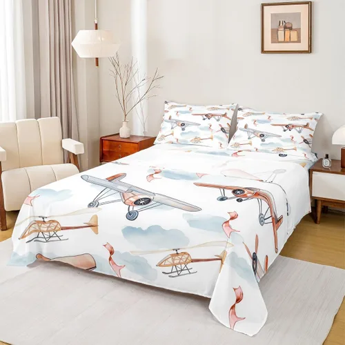 Miniatura 17 de Erosebridal Juego de sábanas y fundas de almohada para niños, diseño de camión de bomberos, color rojo, brillante, para maquinaria, camiones