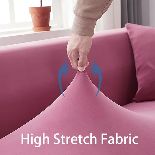 Miniatura 4 de Konsilsa Funda elástica para sofá en forma de L, funda completa para sofá de 1/2/3/4 plazas, protector de muebles suave, antideslizante, lavable a