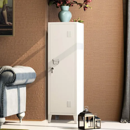 MIOCASA Gabinete de Metal para Oficina en Casa Gabinetes de Almacenamiento con Puertas y Estantes Gabinete de Archivos con Cerradura Organizador