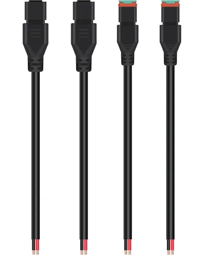 Conectores de arnés de cableado macho hembra estilo DT, 2 juegos de adaptadores de cable de goma de 14 AWG, 2 pines Plug and Play para barra de luz