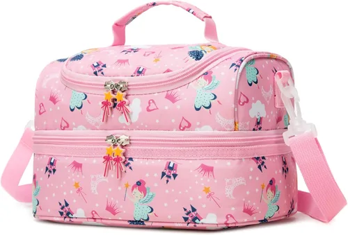 Miniatura 27 de Bolsas de Almuerzo Tote de Doble Compartimento para Niños, para Niños y Niñas, Loncheras para Niños Pequeños, Preescolar, Niños Pequeños, Jardín