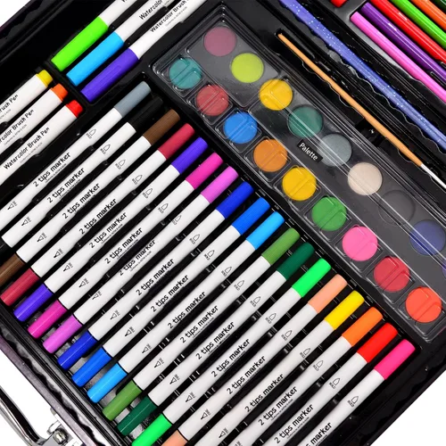 Miniatura 8 de Darnassus Juego de arte de 132 piezas, juego de colores profesionales de lujo, caja de regalo, juego de arte, manualidades, dibujo, pintura, kit