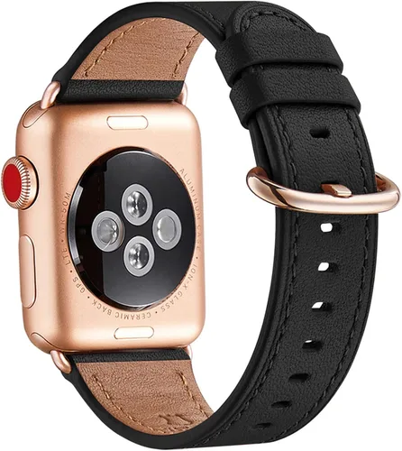 Miniatura 28 de WFEAGL Compatible con Apple Watch Banda 38mm 40mm 41mm para Mujeres, Correa de Cuero de Grano Superior para iWatch Ultra SE & Series 9 8 7 6 5 4 3