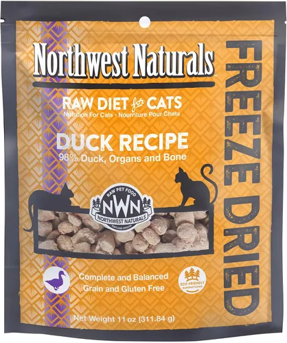 Miniatura 8 de Northwest Naturals Alimento liofilizado de carne de res y trucha para gatos y gatitos, bocados del tamaño de un bocado, saludable, limitado