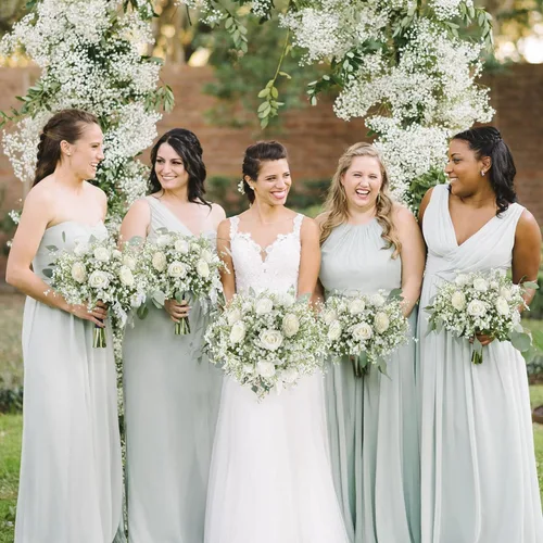Miniatura 3 de N&T NIETING Babys Breath - Flores artificiales blancas, 10 ramos de gypsophila falsas de tacto real, arreglo de aliento de bebés para bodas, Blanco