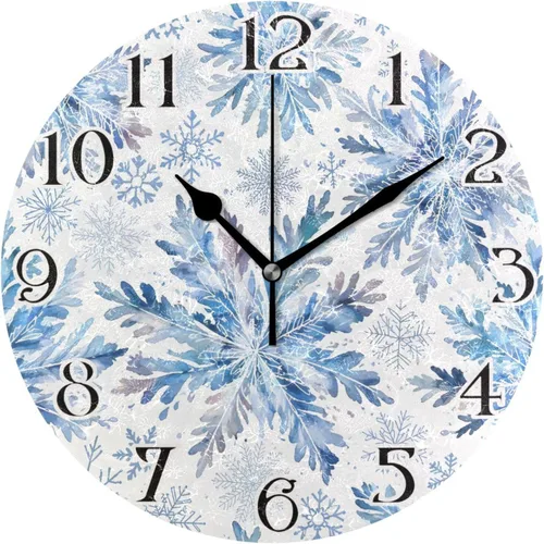 Miniatura 18 de Reloj de pared con mariposas moradas, silencioso, funciona con pilas, floral, sin tictac, decorativo, reloj analógico de cuarzo redondo de 9.5 A01