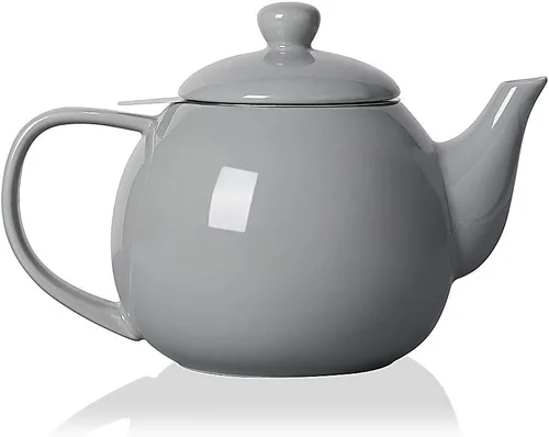 Miniatura 24 de Sweejar Tetera de porcelana con infusor de acero inoxidable extraíble, apto para microondas y lavavajillas, para té suelto, infusor de té para Jade