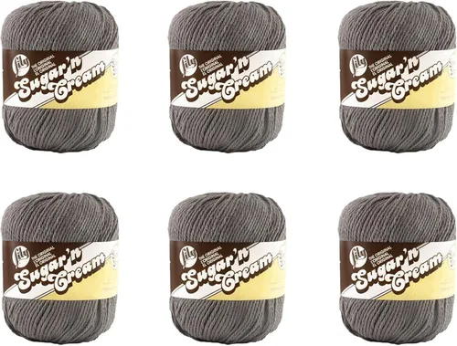 Miniatura 25 de Lily Sugar'N Cream - Ovillo de camuflaje rosa de gran tamaño, paquete de 6 unidades de 3.00 oz/3 onzas, algodón, 4 medianos (peinado), 150 yardas