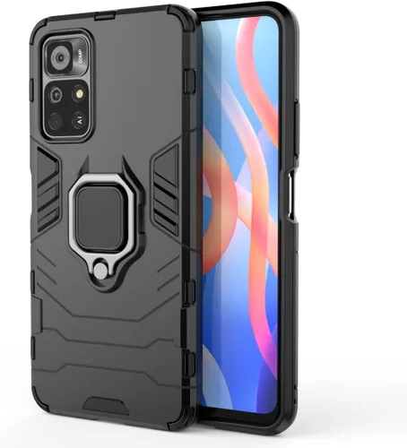 Miniatura 2 de Funda para Xiaomi Poco M4 Pro 5G, soporte magnético para montaje de coche para Xiaomi Redmi Note 11T 5G/Poco M4 Pro 21091116AG Case Negro