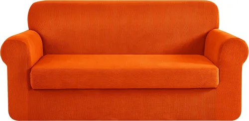 Miniatura 35 de CHUN YI Fundas para sofá de 7 piezas, lavables, fundas elásticas para sofá de 3 cojines con respaldo y fundas de cojín separados, protector