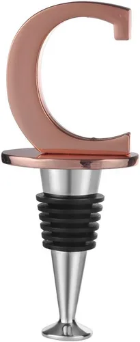 Miniatura 17 de Miicol Tapón para Botella de Vino, Tapón para Prosecco, Tapón de Vino de Oro Rosa, Tapón de Champán Personalizado, Tapón de Vino con Inicial, Regalo