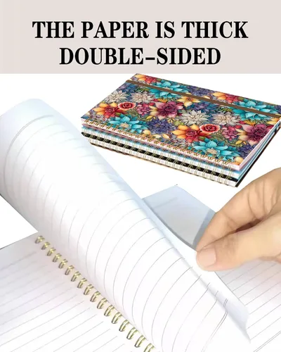 Miniatura 5 de Cuaderno de Diario en Espiral, Cuadernos Lindos A5 para Mujeres y Hombres, Cuaderno de Tapa Dura con Rayas Universitarias para Trabajo y Toma