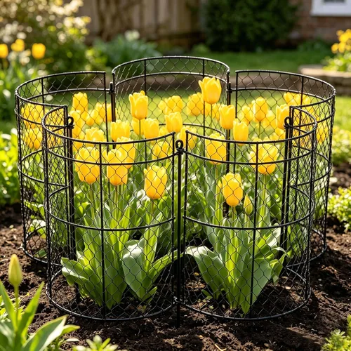 Miniatura 4 de Paquete de 10 Cloches de alambre de pollo resistentes para plantas, protectores de plantas de alambre de pollo de 14 x 16 pulgadas, jaulas de jardín